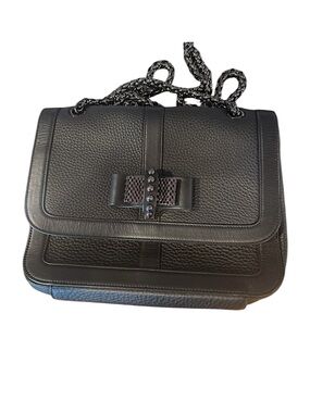 Christian Louboutin Sweet Charity Small Black Calf Leather Chain Shoulder Bag